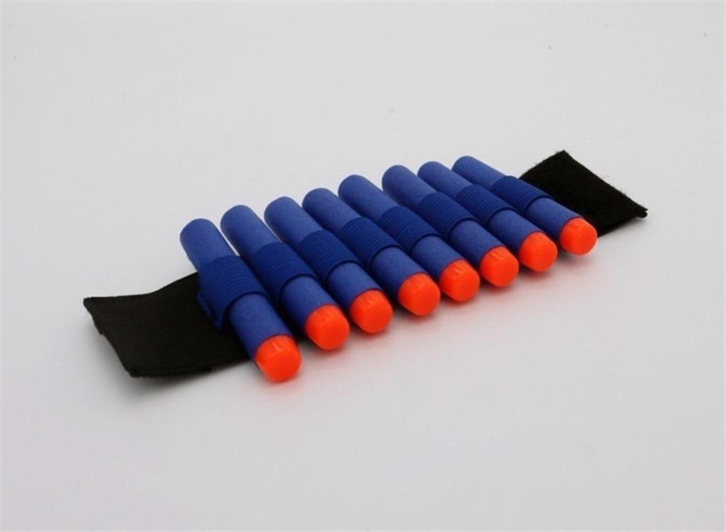 Toy Gun EVA Soft Bullet Wrist Strap Bomb Elastic Wrist Strap Accessory Bag  for Children's Outdoor Play Store Plastic Toy Bullet