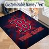 Custom Text Printed Rug Boston Red Sox Non Slip Floor Carpet For Home Room Decor