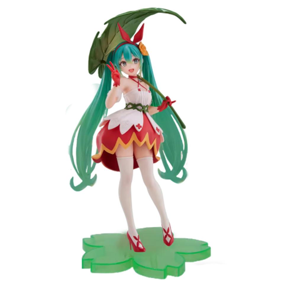 20cm New Flower FairyHatsune Miku figurine green leaf Thumbelina Royal Highness Princess MIKU cute anime figurine Gift doll