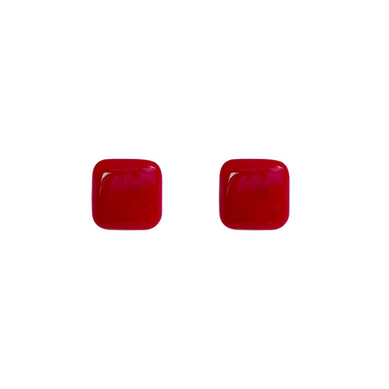 Серьги Ankola Red Geometric: Модный, элитный стиль осень/зима для женщин