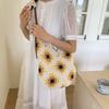 Summer Woven Bag Women's New Fashion Knitted Shoulder Bag Versatile Large-capacity Messenger Tote Bag
