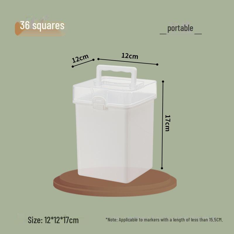Портативный контейнер для хранения маркеров на 80 цветов с прозрачным основанием
