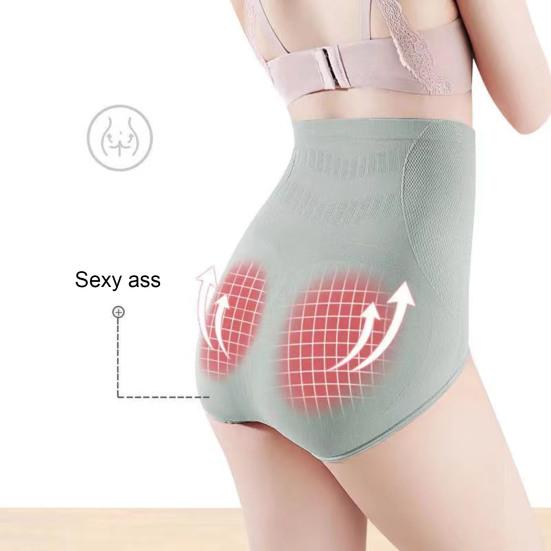 Women Panties High Waist Tummy Control Slimming Butt Lift Solid Color Soft Breathable Elastic Anti-septic Plus Size Lady Underpants Briefs Underwear