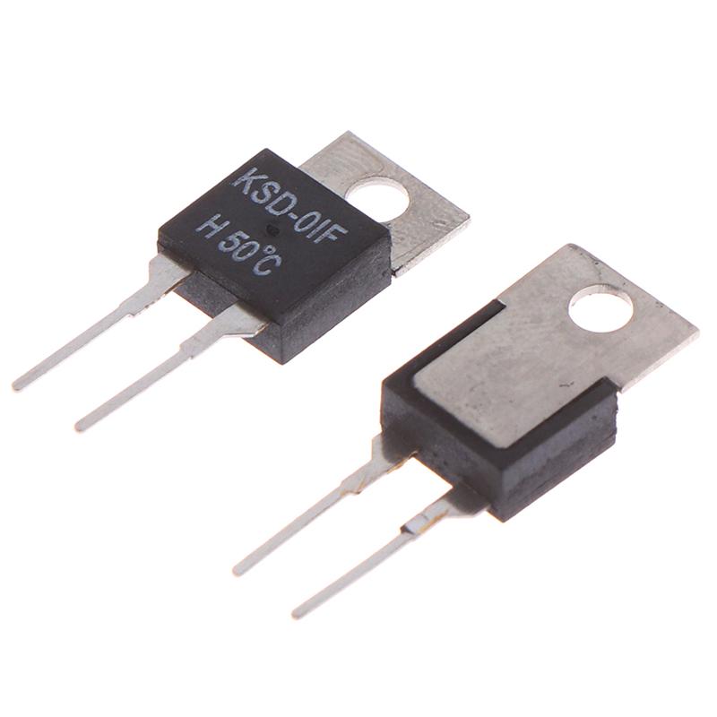 2шт нормально открытый термопереключатель датчик температуры термостат Ksd-01F 50 градусов