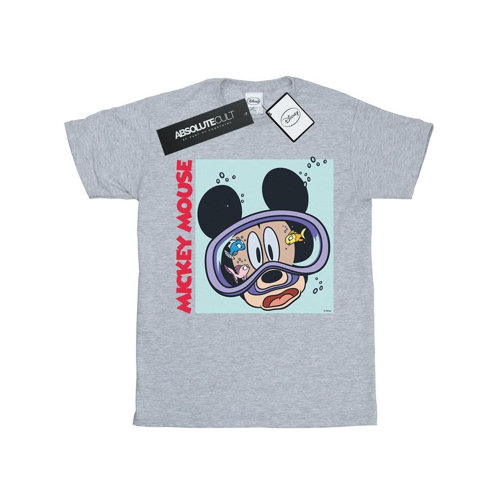 Disney Mens Mickey Mouse Under Water T-Shirt