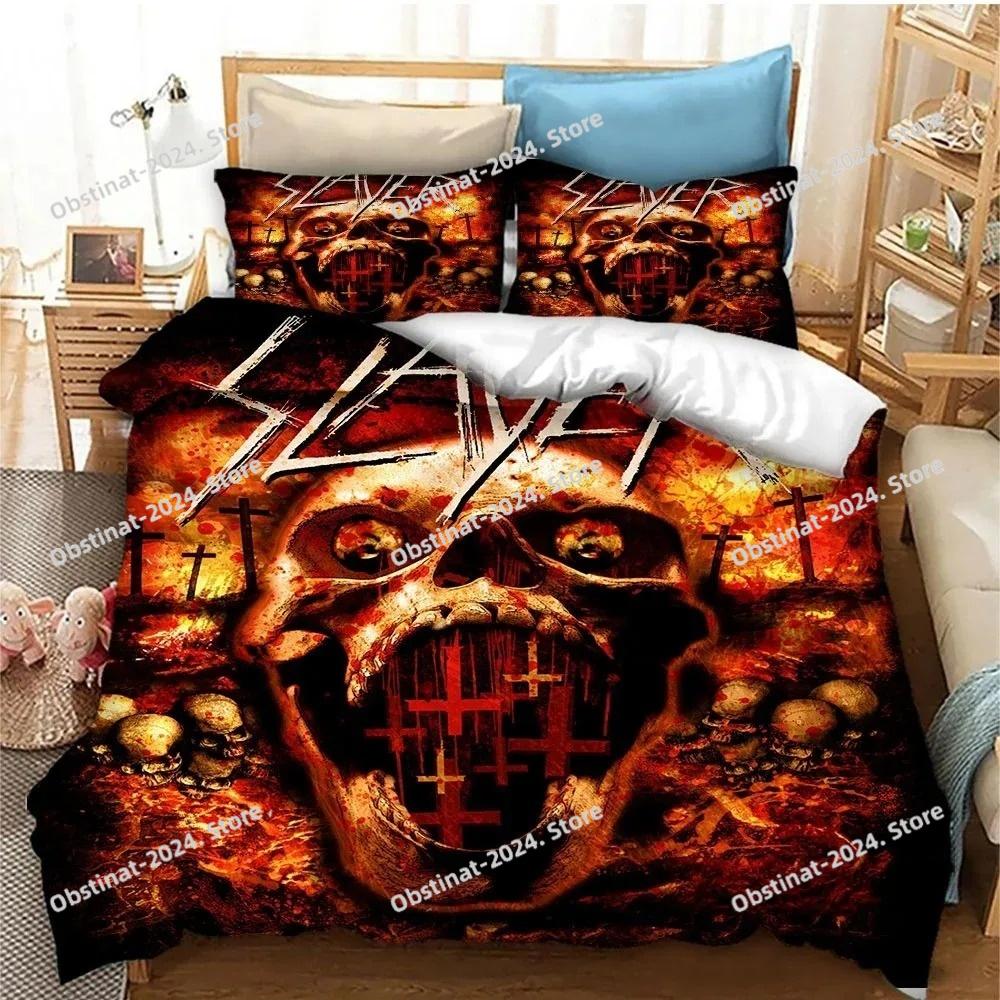 Slayer Heavy Metal Band Music Одеяло Постельное белье, пододеяльник Постельный комплект Одеяло Чехол Наволочка, King Queen Size Постельное белье Детский