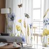 Цветочные бабочки, пшеничные ушки, оконные шторы для гостиной, спальни, кухни, шифоновые, прозрачные оконные занавески