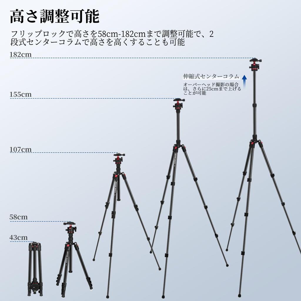 Neewer BASICS Портативная штативная стойка для камеры, штатив для DSLR, с шаровой головкой QR, для iPhone, для видео, максимальная нагрузка TP14, штатив, 182 см, компактный, легкий,
