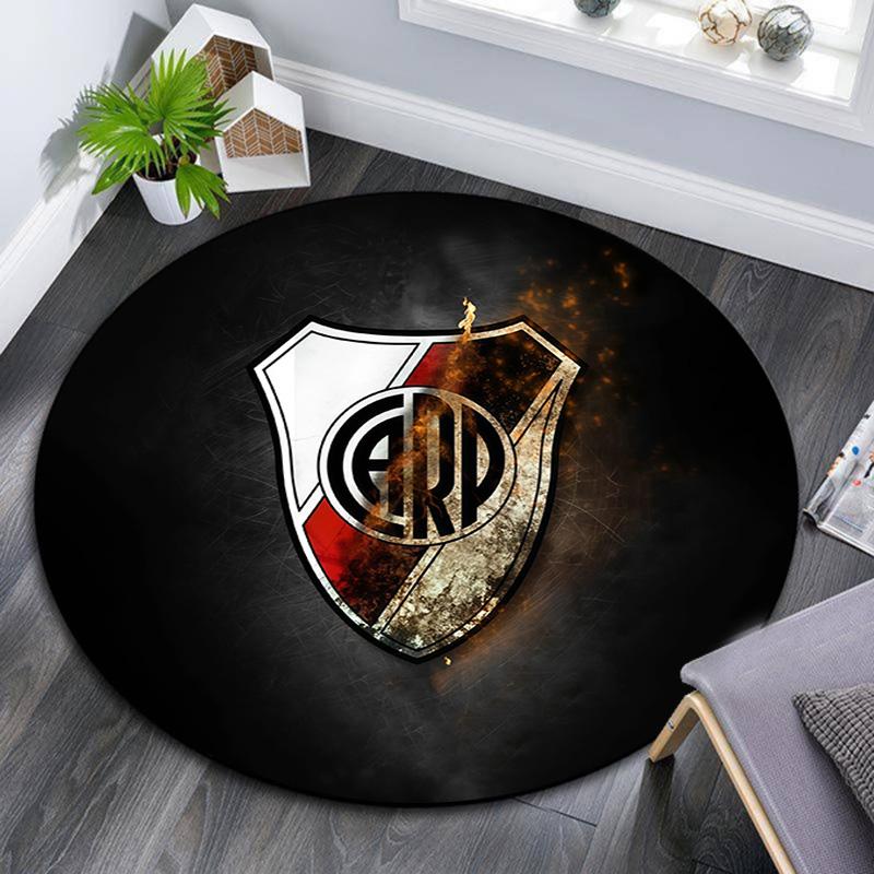 Club Atletico River Plate2 Round Area Rug,Carpet Rug for Living Room Bedroom Sofa Playroom Decor,Non-slip Floor Mat