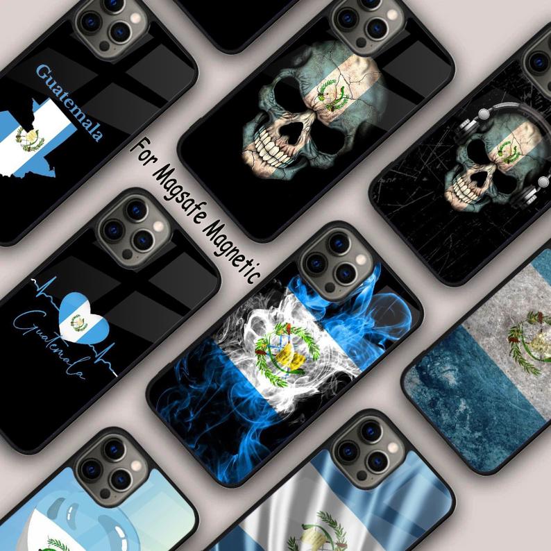 Guatemala Map Flag Magnetic Phone Case For APPLE iPhone 17 Air 16 14 13 12 Pro Max 15 Plus Wireless Charge With MagSafe Cover