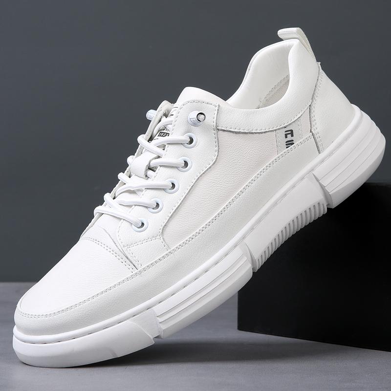 Мужские белые туфли Кожаные мужские повседневные кроссовки Роскошные резиновые повседневные мужские туфли для отдыха на открытом воздухе дышащие туфли на плоской подошве Обувь для вождения Мужские туфли на плоской подошве
