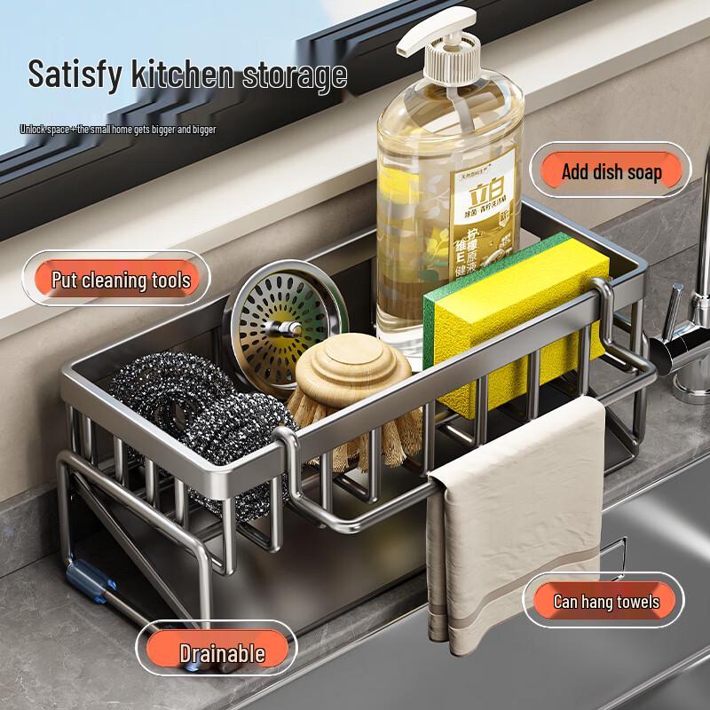 Upgraded Anti-slip Kitchen Drainer and Storage Rack