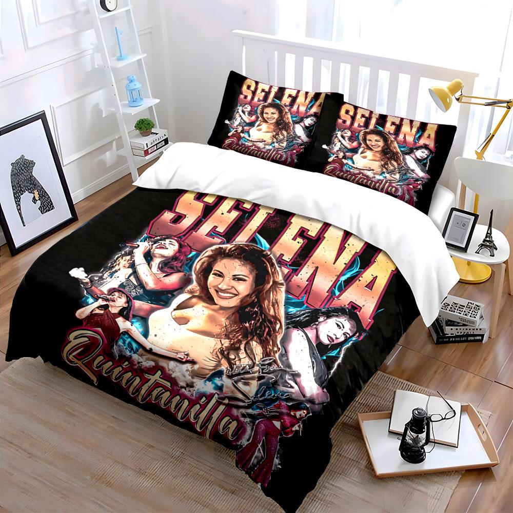 Selena Quintanilla Graphic Print Bedding Duvet Cover Set Duvet Cover Pillowcases (1*Duvet Cover 2*Pillowcases, without duvet insert)