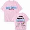 Футболка Bad Bunny Мировой Тур 2026 Харадзюку Круглый Вырез Повседневная Рубашка Подарок Y2k Короткие Рукава Классическая Уличная Одежда Модная Хлопок