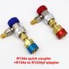 R1234YF To R134A Quick Coupler Adapter Kit, High/Low Side Quick Coupler R1234YF AC Charging Hose Adapter