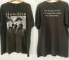 Slowdive 90-е 2-сторонний черный короткий рукав Мужчины Женщины S-5XL