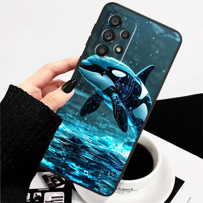 Чехол для телефона с дизайном Аниме Биология для Samsung A73 A72 A71 A55 A54 A53 A52 A51 A13 A22 A16 A15 A12 A14 A26 A07 5G Черный