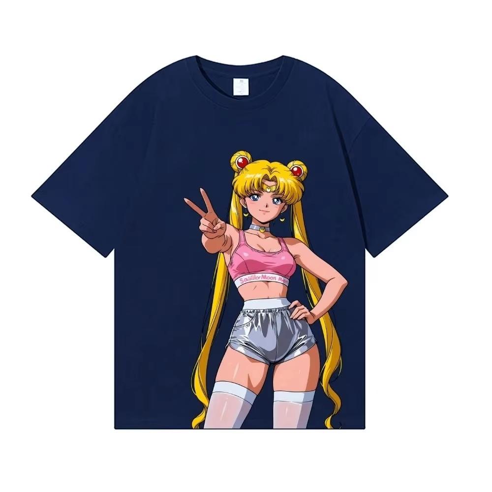 2026 New High-Quality Japanese Classic Sailor Moon Unisex Street Style Summer T-Shirt