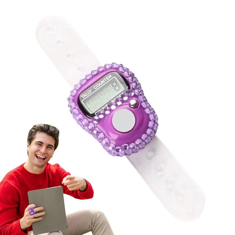 Diamond Decor Ring Counter Adjustable Strap Finger Tally Counter Inventory Count