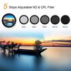 K&F CONCEPT Variable Camera Lens Filter ND2-32 Filter CPL Filter for Camera
