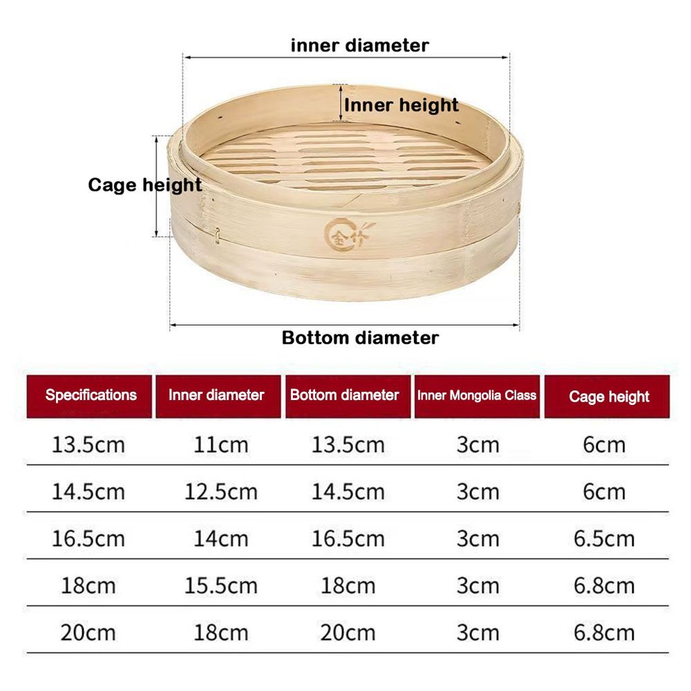 Новая ручная бамбуковая пароварка, штабелируемая, с крышкой, корзина-пароварка, большая вместимость, кухонная посуда, для приготовления клейкого риса