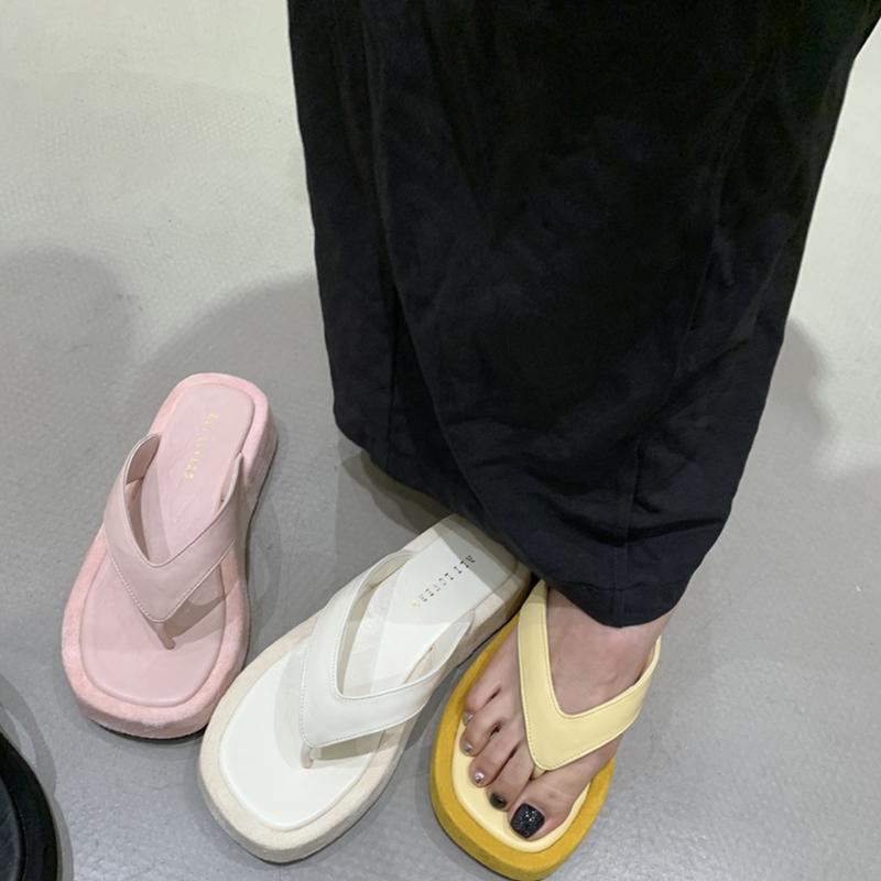 Модные летние женские повседневные шлепанцы с клипсой для пальца, удобные плоские платформы, пляжные шлепанцы для отпуска, шлепанцы, обувь Zapatos De Mujer