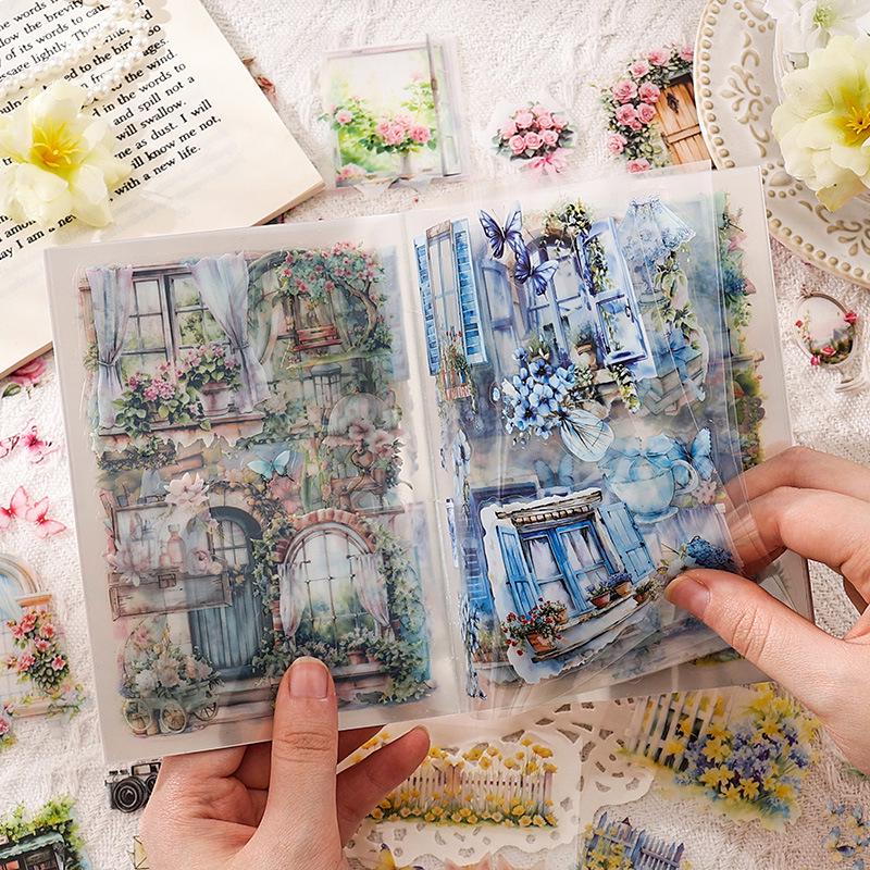 Ретро глазурованные плиточные стикеры для дневника Yue Zhen: Вырезанные на плоттере наклейки из ПЭТ