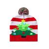 Knitting Hat with LED Lights Santa Claus Deer Christmas Tree Pattern Winter Illuminated Hat Festive Atmosphere Accessory