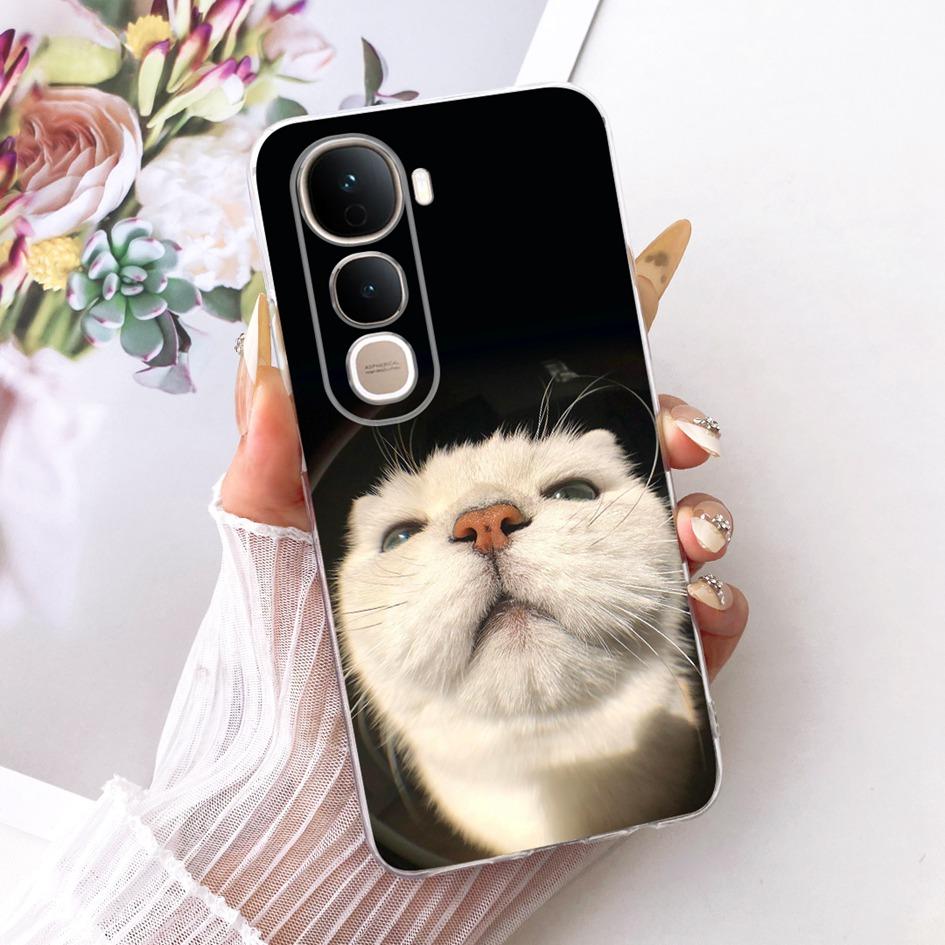For Vivo Y400 5G Case V2506 New Fashion Flower Cover Transparent Silicone Slim Soft Phone Cover For Vivo Y400 Pro Y400Pro Bumper