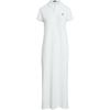Polo Solid Color Polo Collar Straight Cut Side Split Short Sleeve Dress Women Dresses White 211968291-001