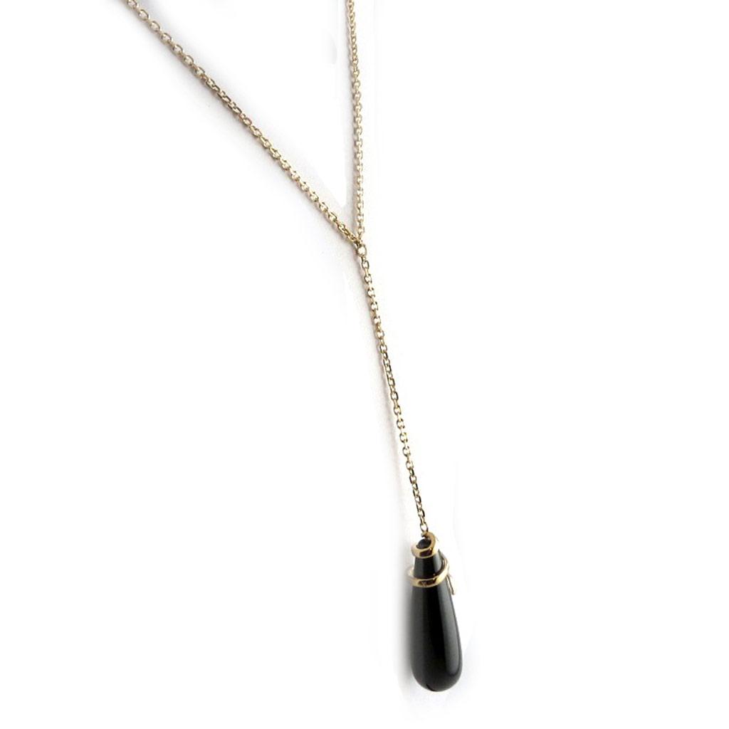 Les Trésors De Lily [E9827] - «Уникальное» позолоченное колье, черное золото - 30x7 мм