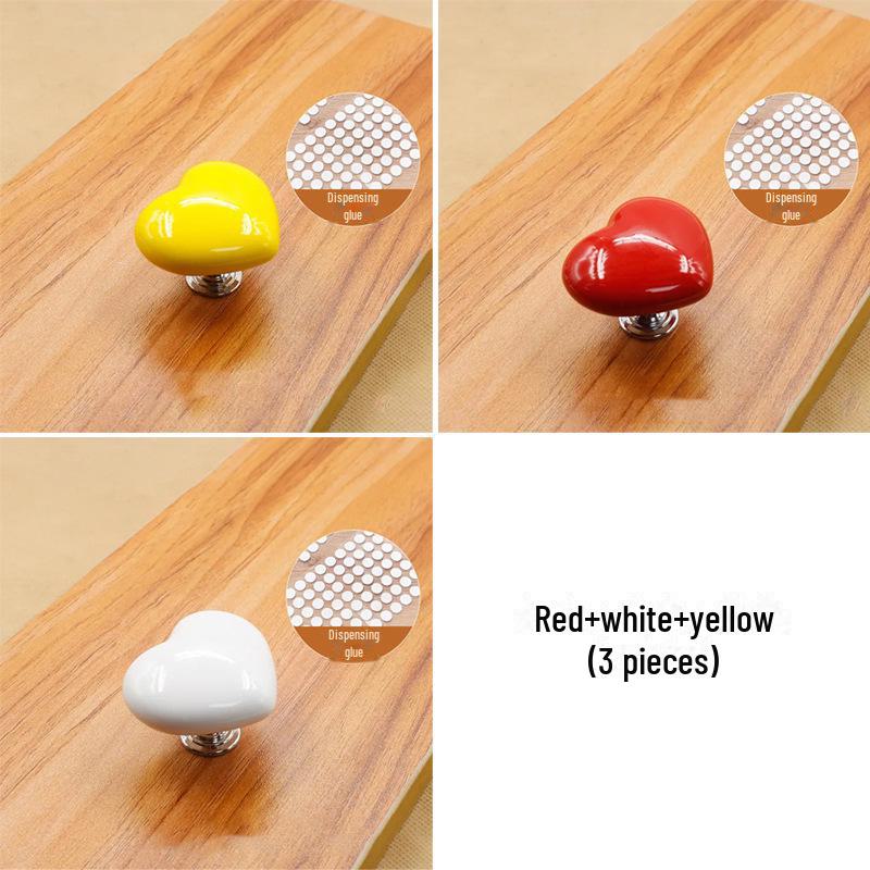 Colorful Heart-Shaped Toilet Flush Button Cover