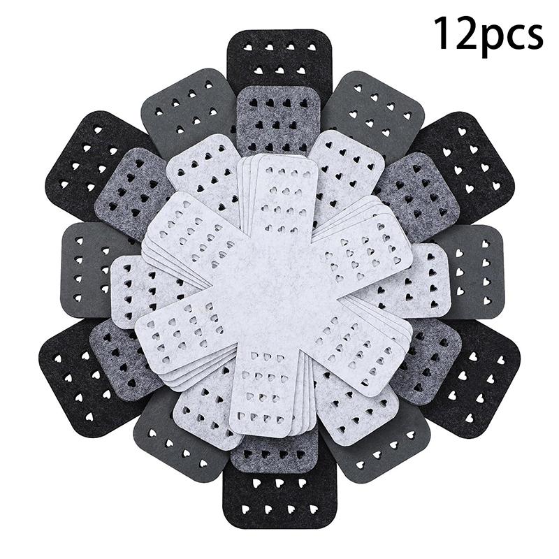 Защитные приспособления для кастрюль 12 шт. для штабелирования, разделители для кастрюль и горшков, 4 разных размера, чтобы не царапать защитные приспособления для посуды