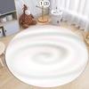 Dreamy Gradient Round Rug Soft Non-Slip Home Decor Carpet Geometric Spirals Pattern Floor Mat for Playroom Bedroom Living Room