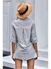 2024 Spring/Summer Women's Striped Cotton-Polyester Long-Sleeve Shirt
