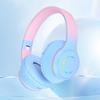 Светящаяся беспроводная Bluetooth-повязка на голову с градиентом и макаруновыми наушниками – Хит продаж с мощным басом