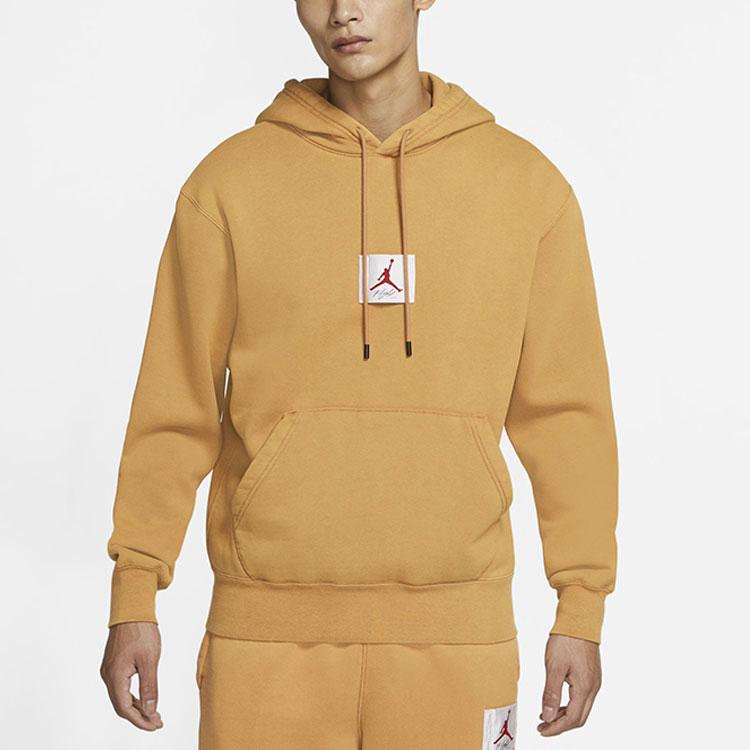 Jordan Теплый пуловер с капюшоном на флисовой подкладке, мужская спортивная одежда, топы, пшеница CK6469-290