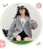 Стильный кардиган с капюшоном для девочек, Новинка Весна/Осень, Куртка на молнии, Размеры от M до L, Модная корейская детская одежда.