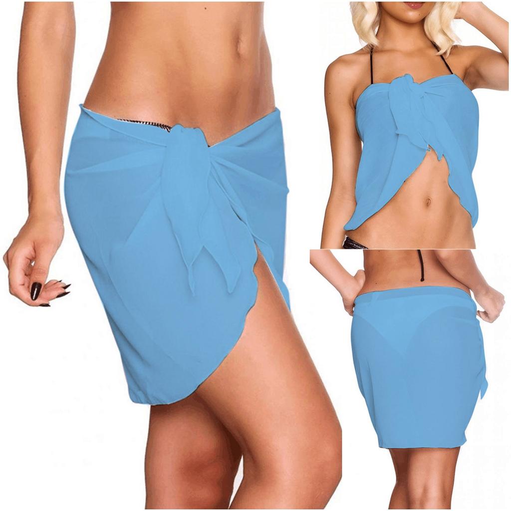 Women's Sexy Solid Color Beach Skirt Swimwear Cover Up