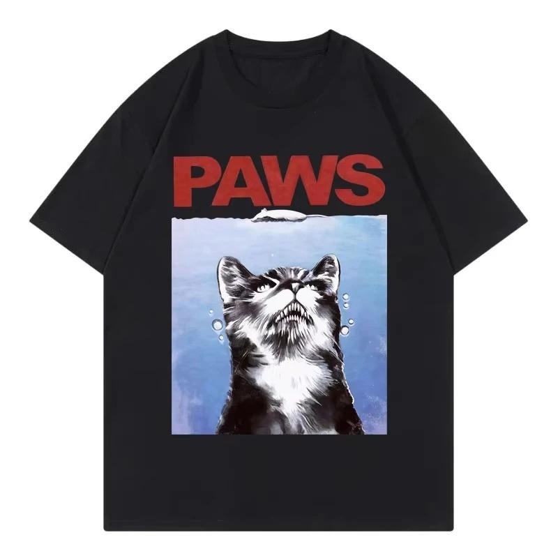 Funny Tshirt for Cats cartoon printed Womens Clothing Gothic Fashion Short Sleeve Tshirt Fit Suitable for Summer Top clothing
