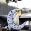 Креативный акриловый подвес-украшение для зеркала заднего вида автомобиля с изображением собаки, украшение в виде рождественской елки, форма луны