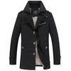 Весенне-осенняя мужская повседневная куртка ветровка средней длины, пальто больших размеров