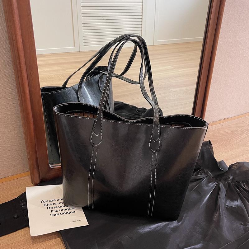 Сумка-тоут премиум-класса большой вместимости, женская новая популярная универсальная сумка через плечо, ретро-сумка для通勤