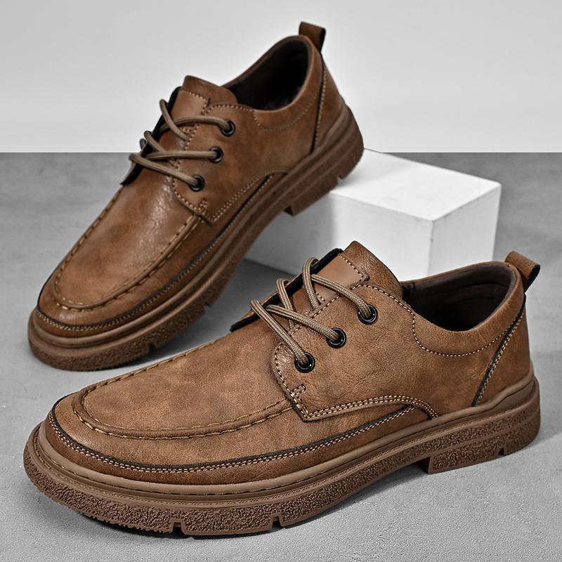 Мужская повседневная обувь в винтажном стиле, кожаные кроссовки для делового мужчины, классические мужские оксфорды, дышащая мужская обувь для платья, формальная одежда