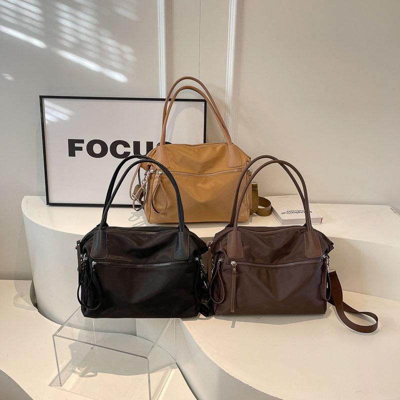 Crossbody Bag Women's Nylon Cloth Solid Color Hand Tote Bag Large Capacity Short-distance Travel Bag Shoulder Bag