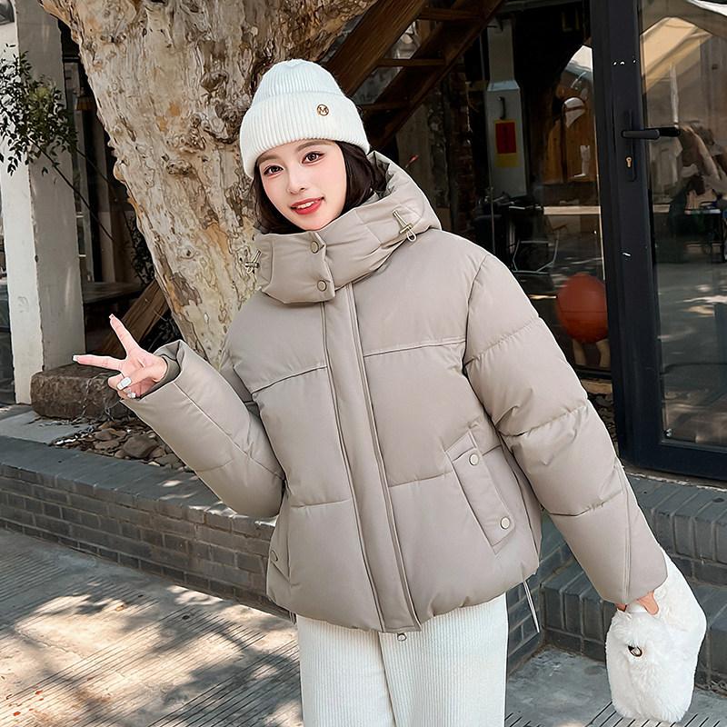 Зимняя новая пушистая короткая хлопковая одежда с капюшоном, женское утолщенное свободное маленькое короткое пальто