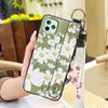 Anti-knock Flower Phone Case For Oukitel C22 Ring Back Cover Dirt-resistant Fashion Design Silicone Wrist Strap Lanyard