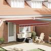 VidaXL Automatic Retractable Awning with LED Orange and Brown 400x350 Cm 3330742