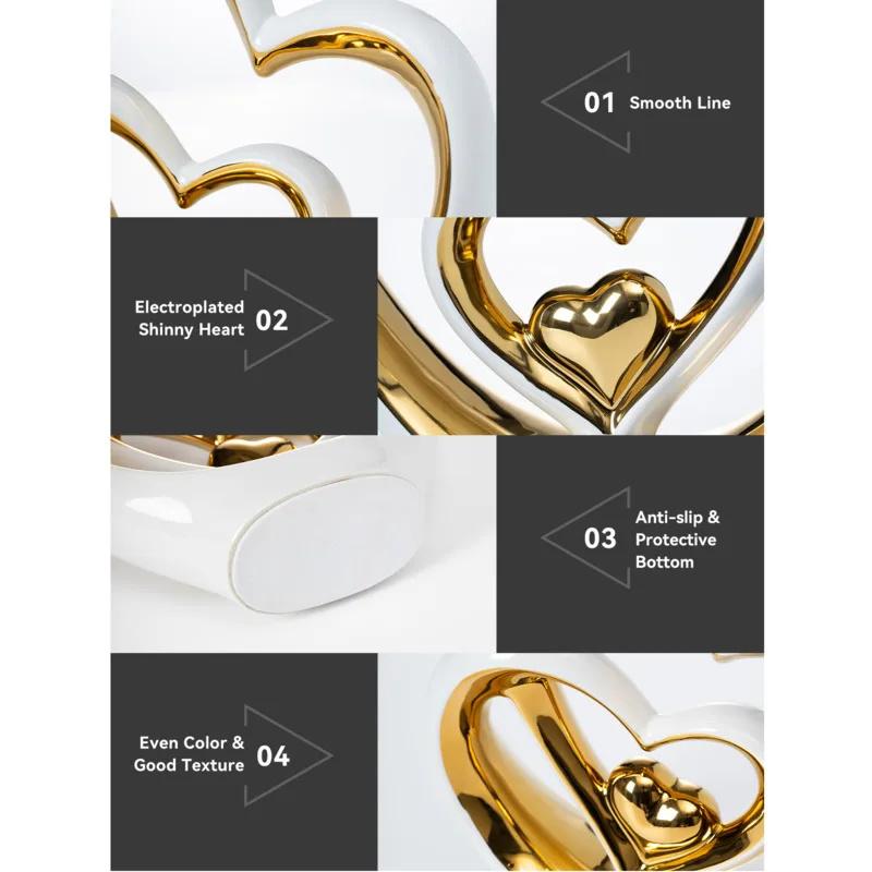 Скандинавская романтическая атмосфера скульптура украшение керамическая любовная связь свет роскошь сочетание домашний День святого Валентина украшение