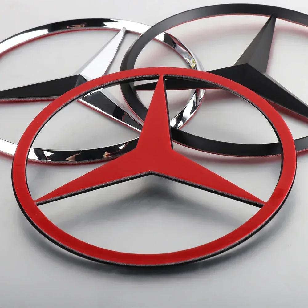 xmfk4 70mm 3D Metal Car Engine Badge Hood Emblem Decor Sticker For Mercede Benz S320 W164 W203 W204 W168 C180 E320 A200 CLA CLK CLS ML